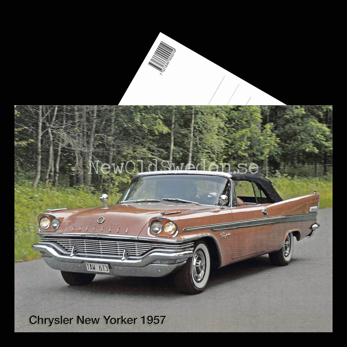 Chrysler New Yorker - 1957 - Vykort A5 - 3