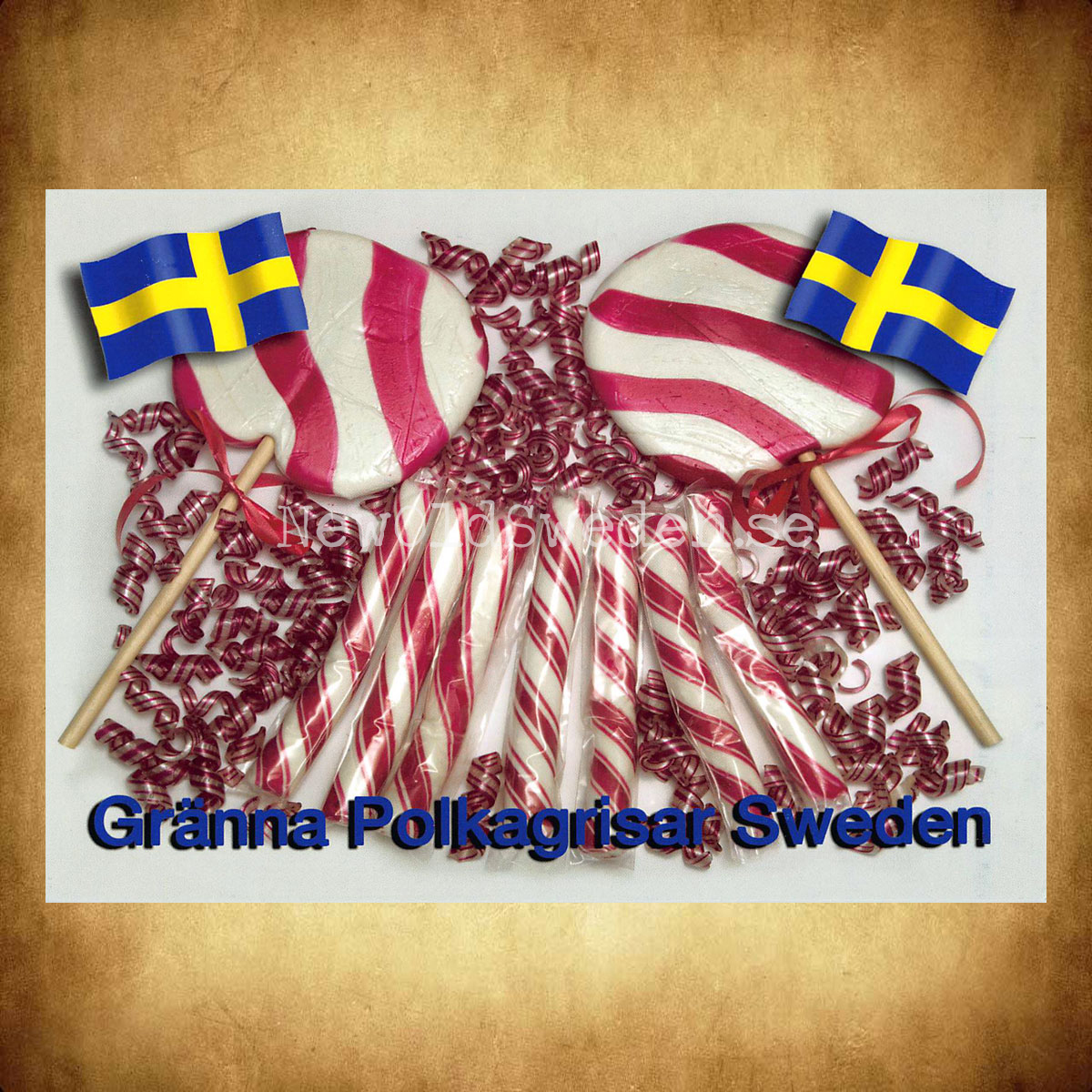 Gränna Polkagrisar Sweden - Vykort A5 - 2