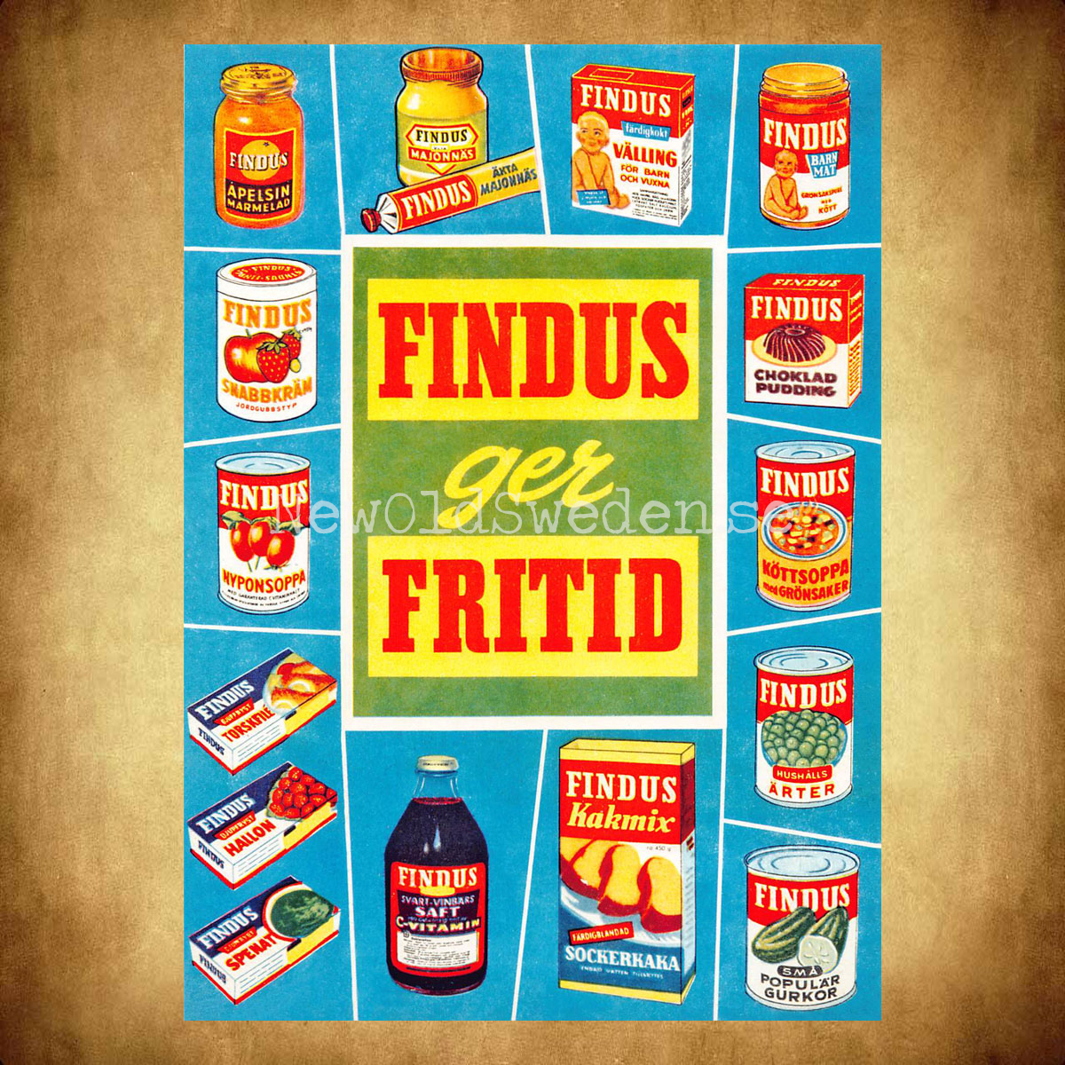 FINDUS ger FRITID - Vykort A5 - 2