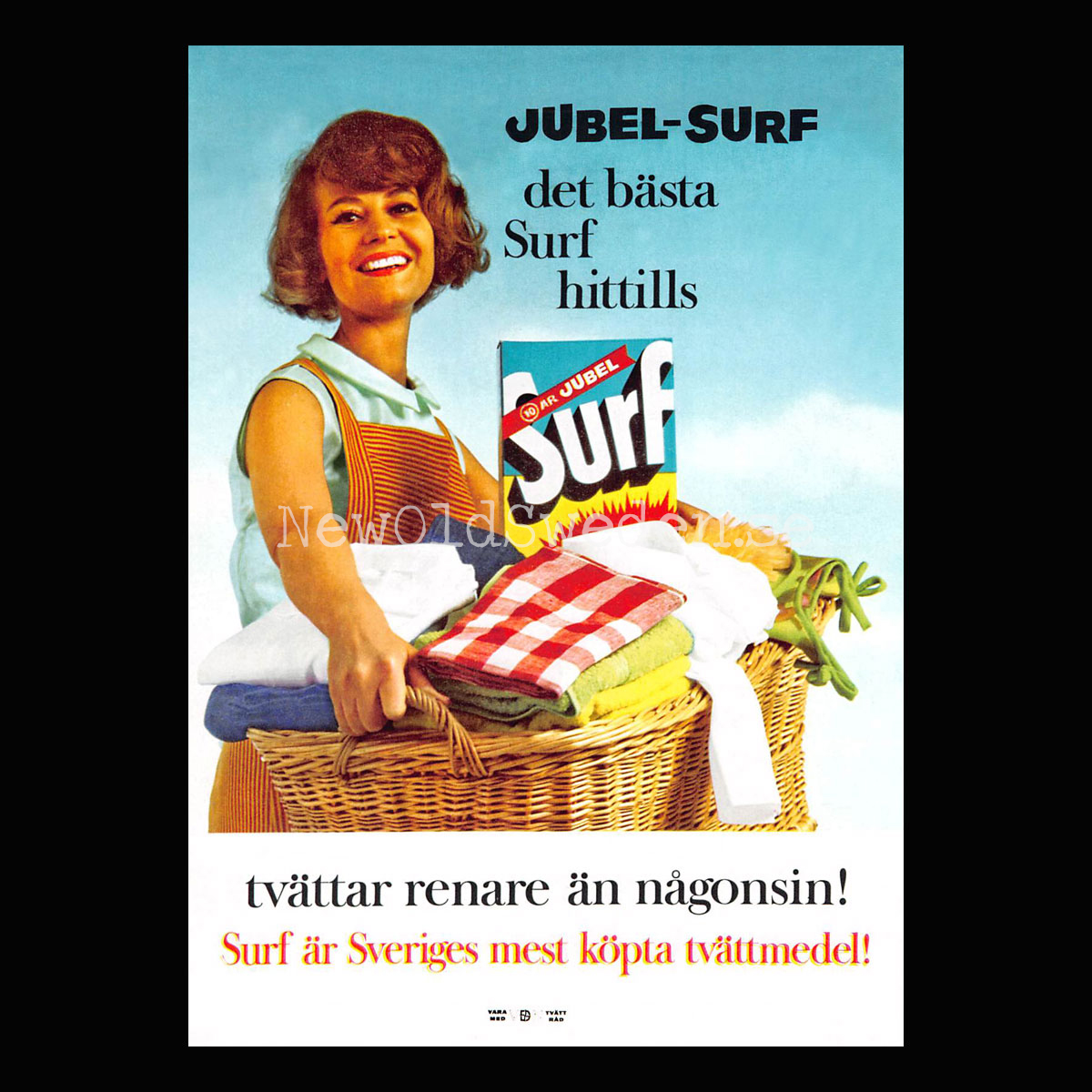JUBEL-SURF tvättmedel - Vykort A5