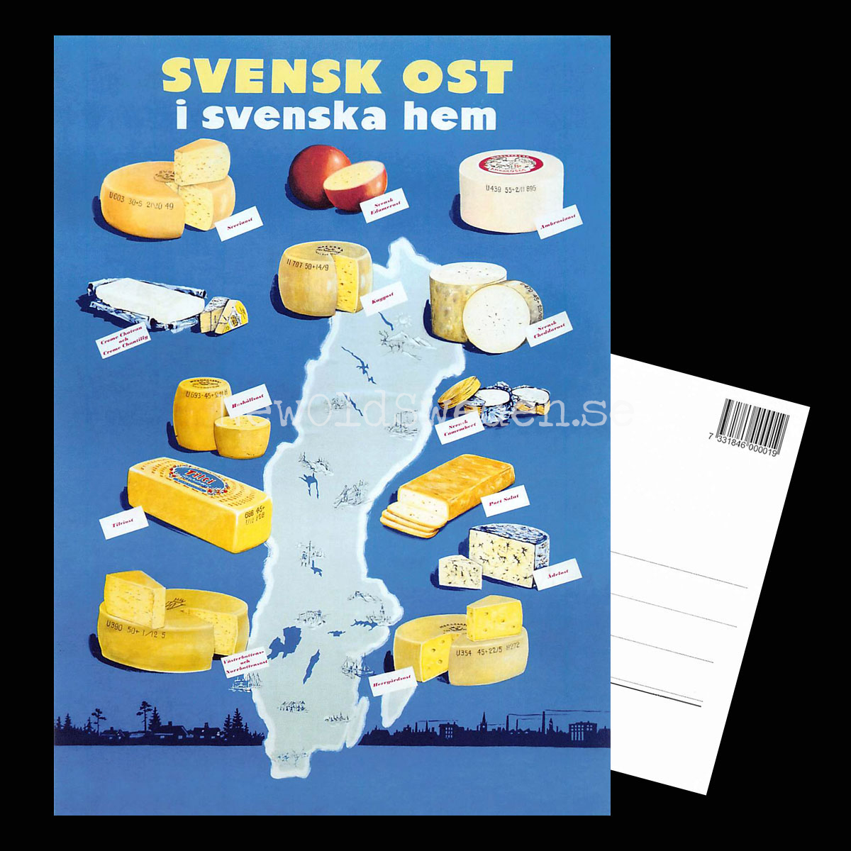 SVENSK OST i svenska hem - Vykort A5 - 3