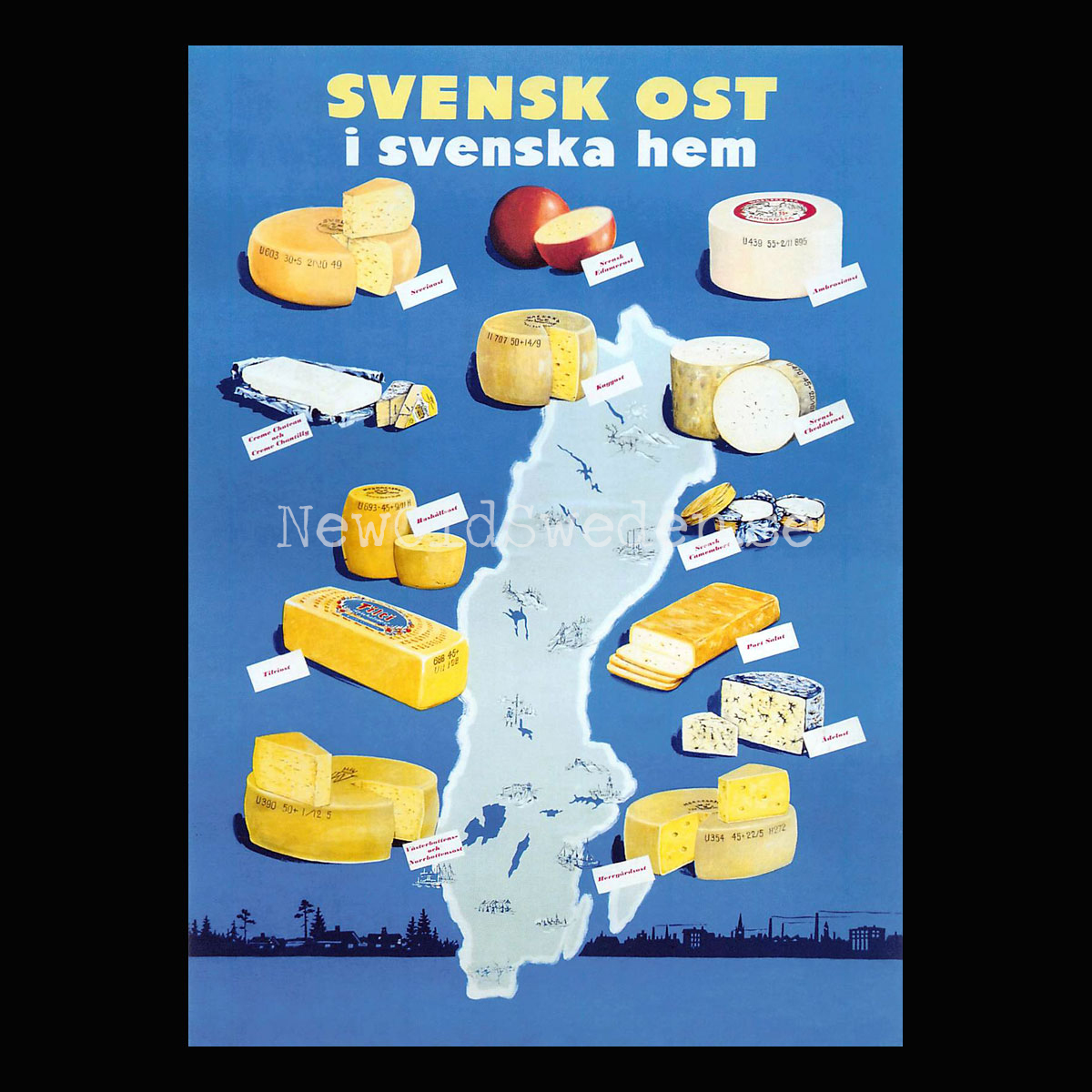 SVENSK OST i svenska hem - Vykort A5