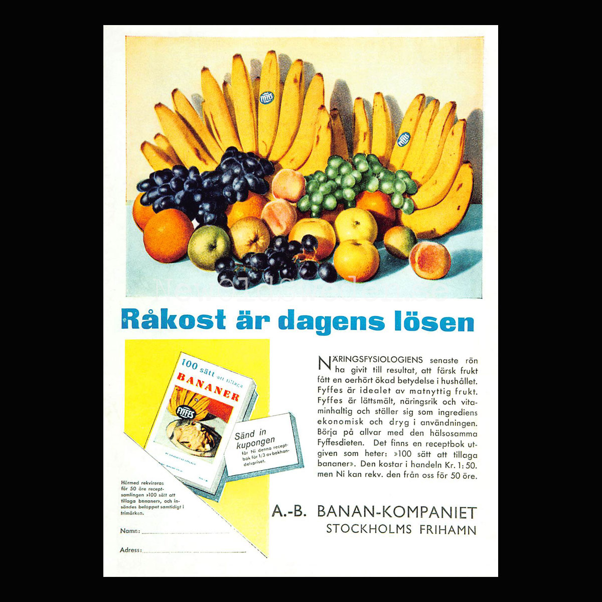 BANAN-KOMPANIET - Stockholm - Vykort A5