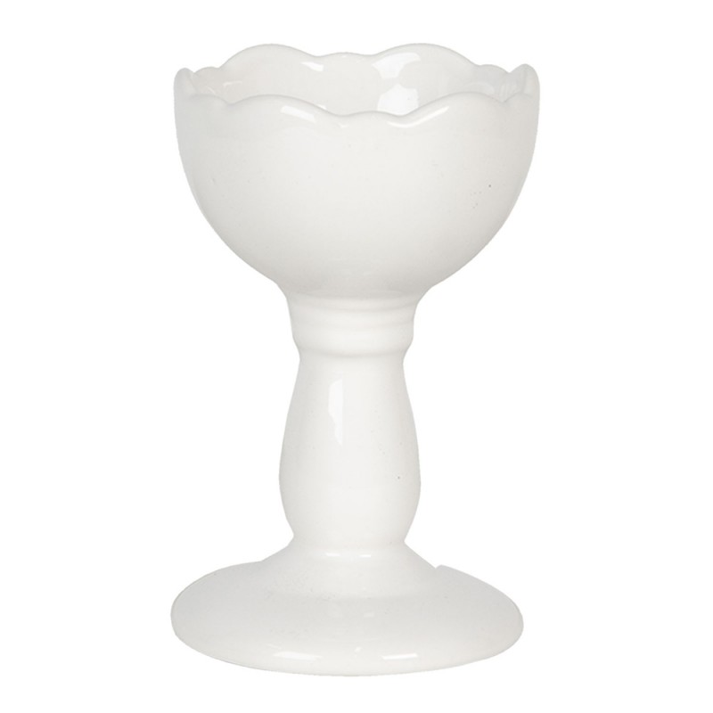 Egg cup on a stand - French Country Style - White