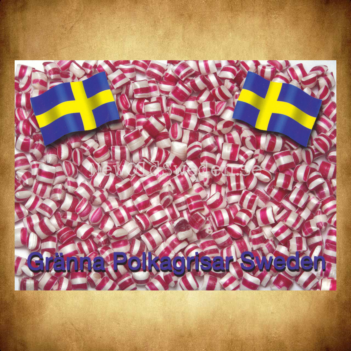 Gränna Polkagrisar Sweden - Vykort A5 - 2