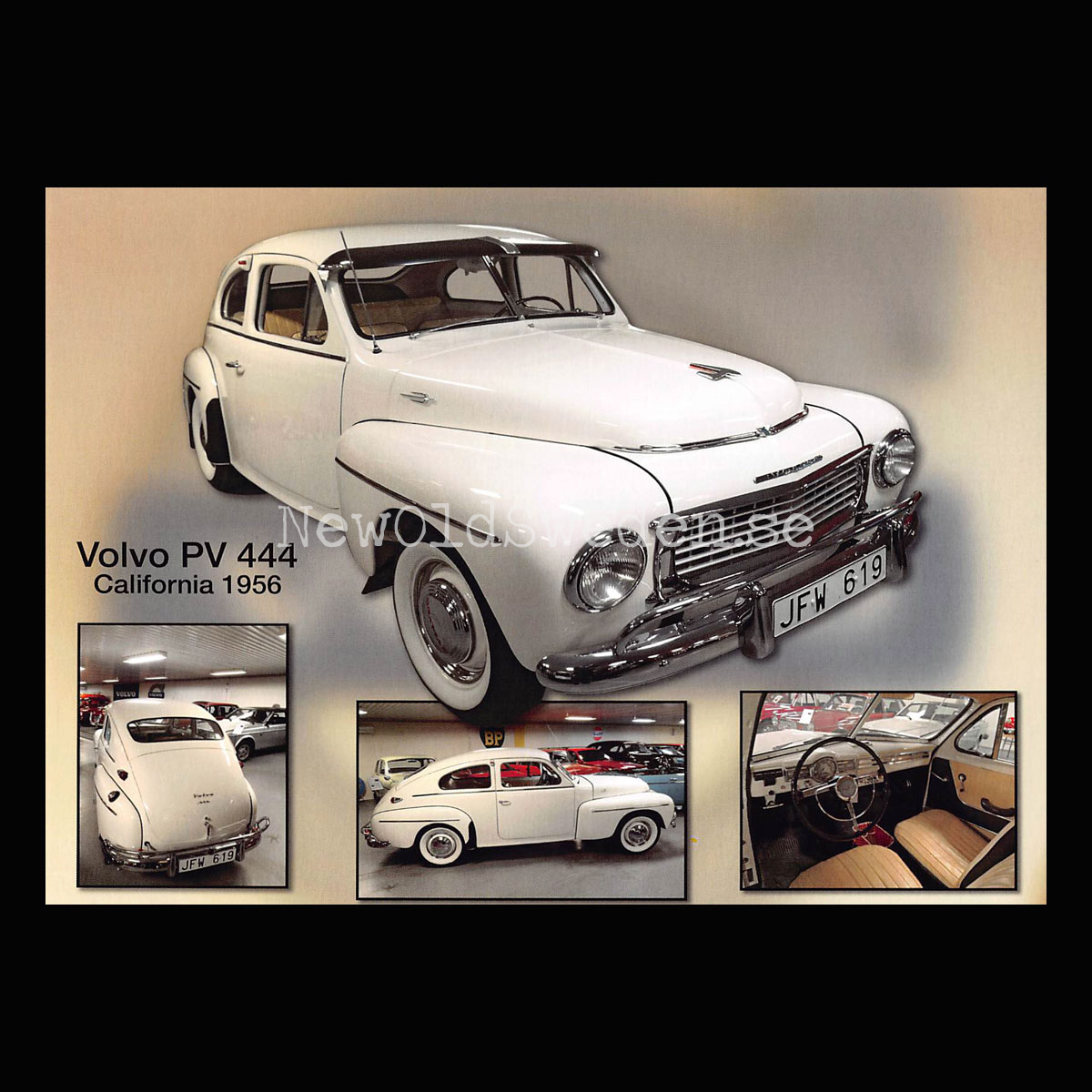 Volvo PV 444 Califonia - 1956 - Vykort A5