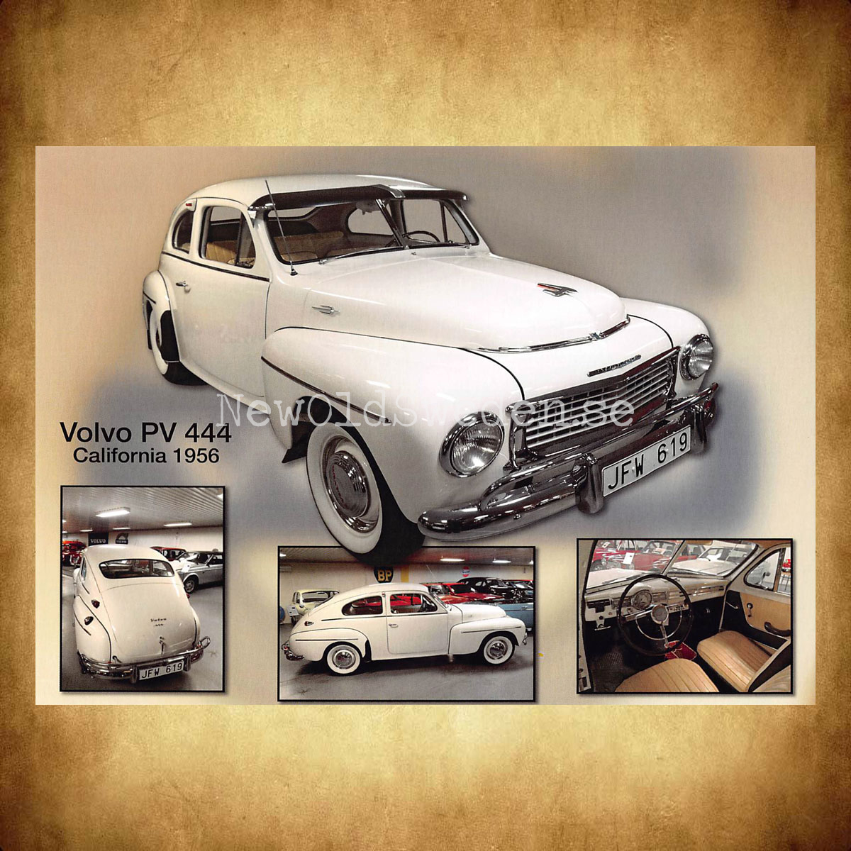Volvo PV 444 Califonia - 1956 - Vykort A5 - 2
