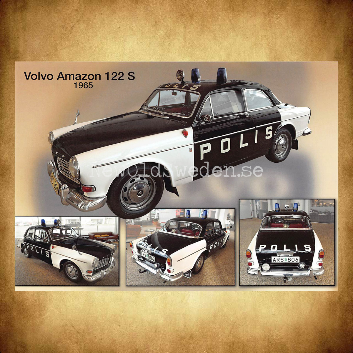 Volvo Amazon 122 S - 1965 - Vykort A5 - 2