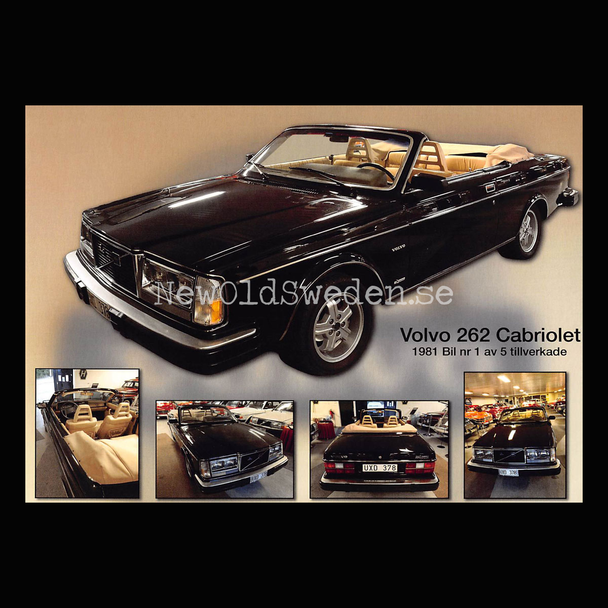 Volvo 262 Cabriolet - 1981 - 1 av 5 tillverkade - Vykort A5