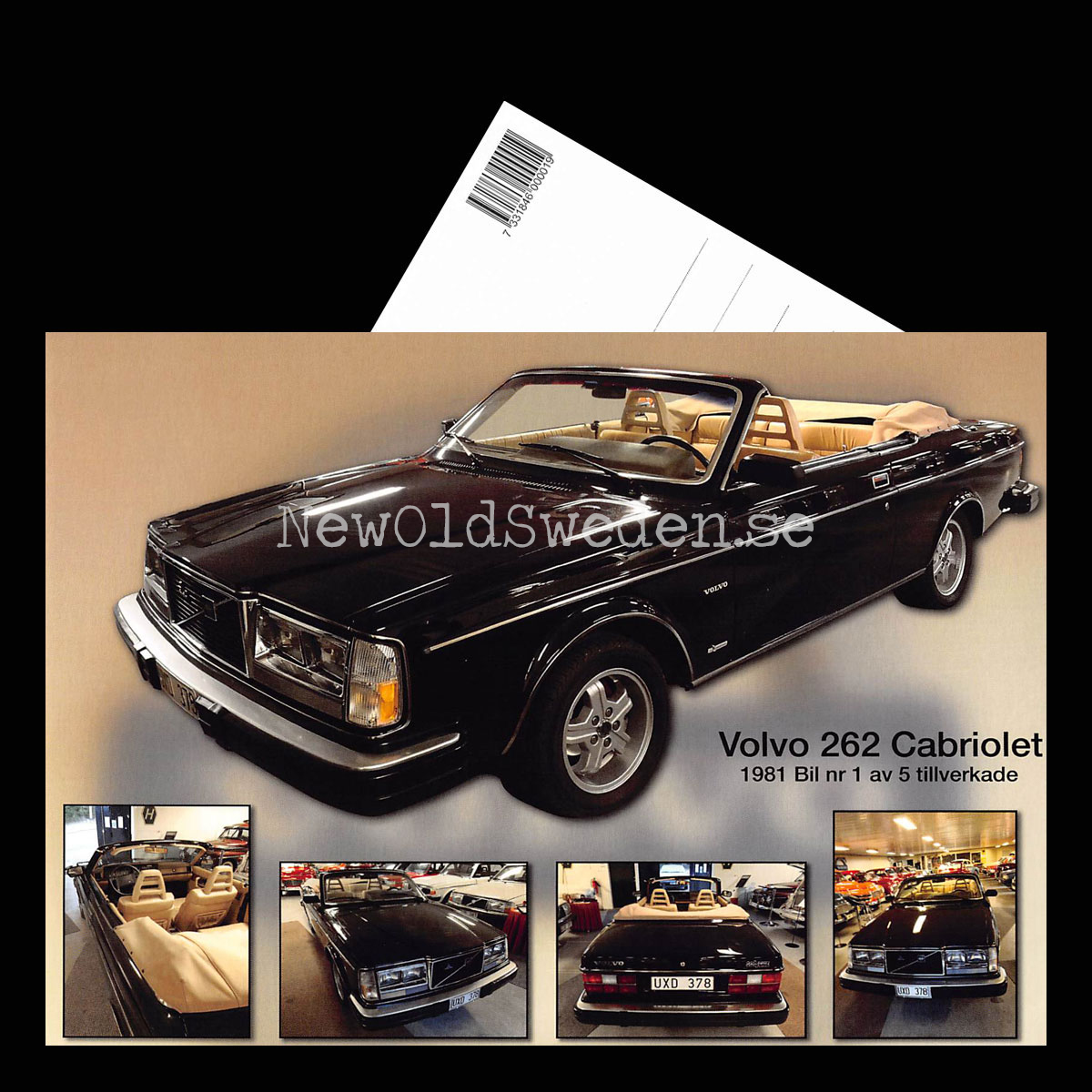 Volvo 262 Cabriolet - 1981 - 1 av 5 tillverkade - Vykort A5 - 3