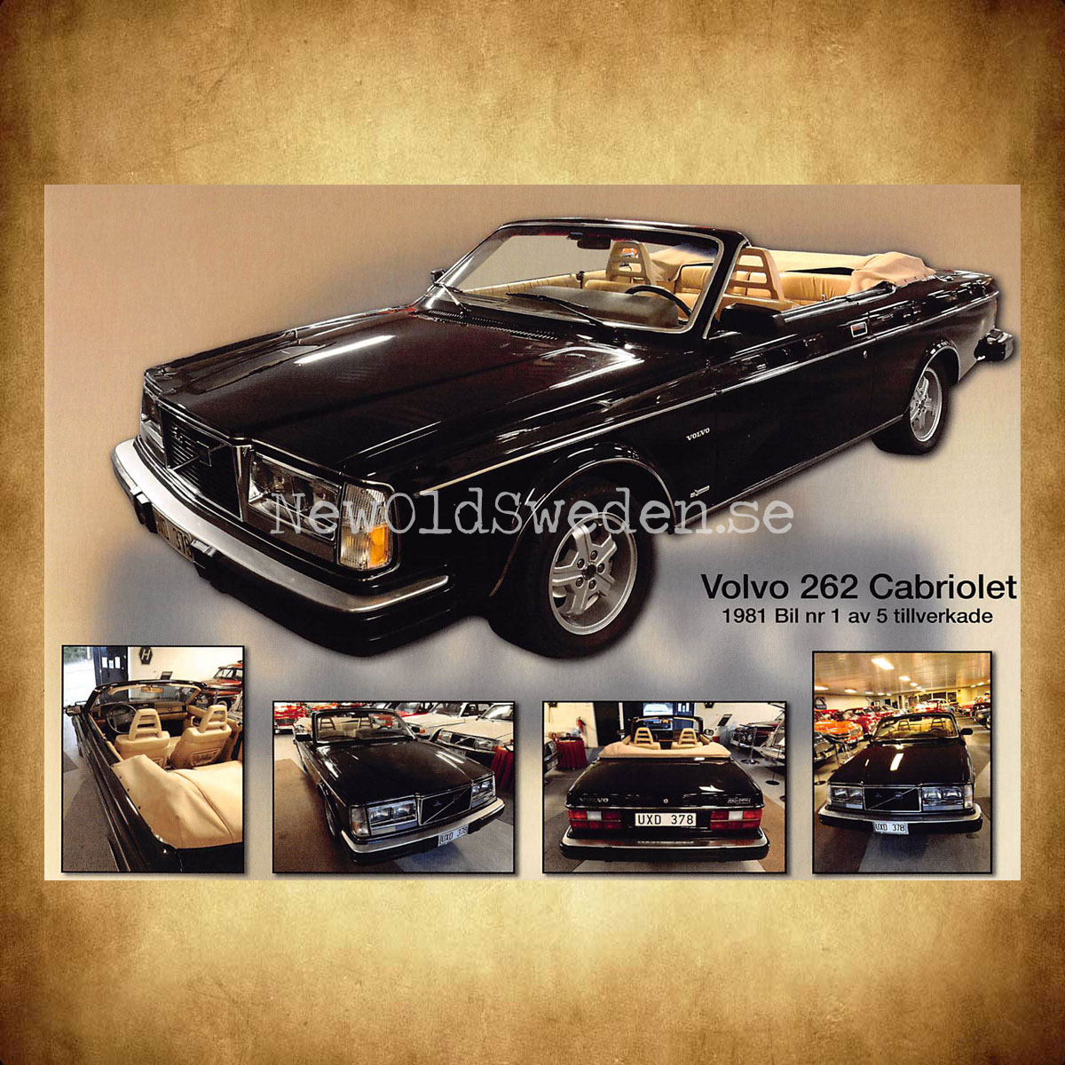 Volvo 262 Cabriolet - 1981 - 1 av 5 tillverkade - Vykort A5 - 2