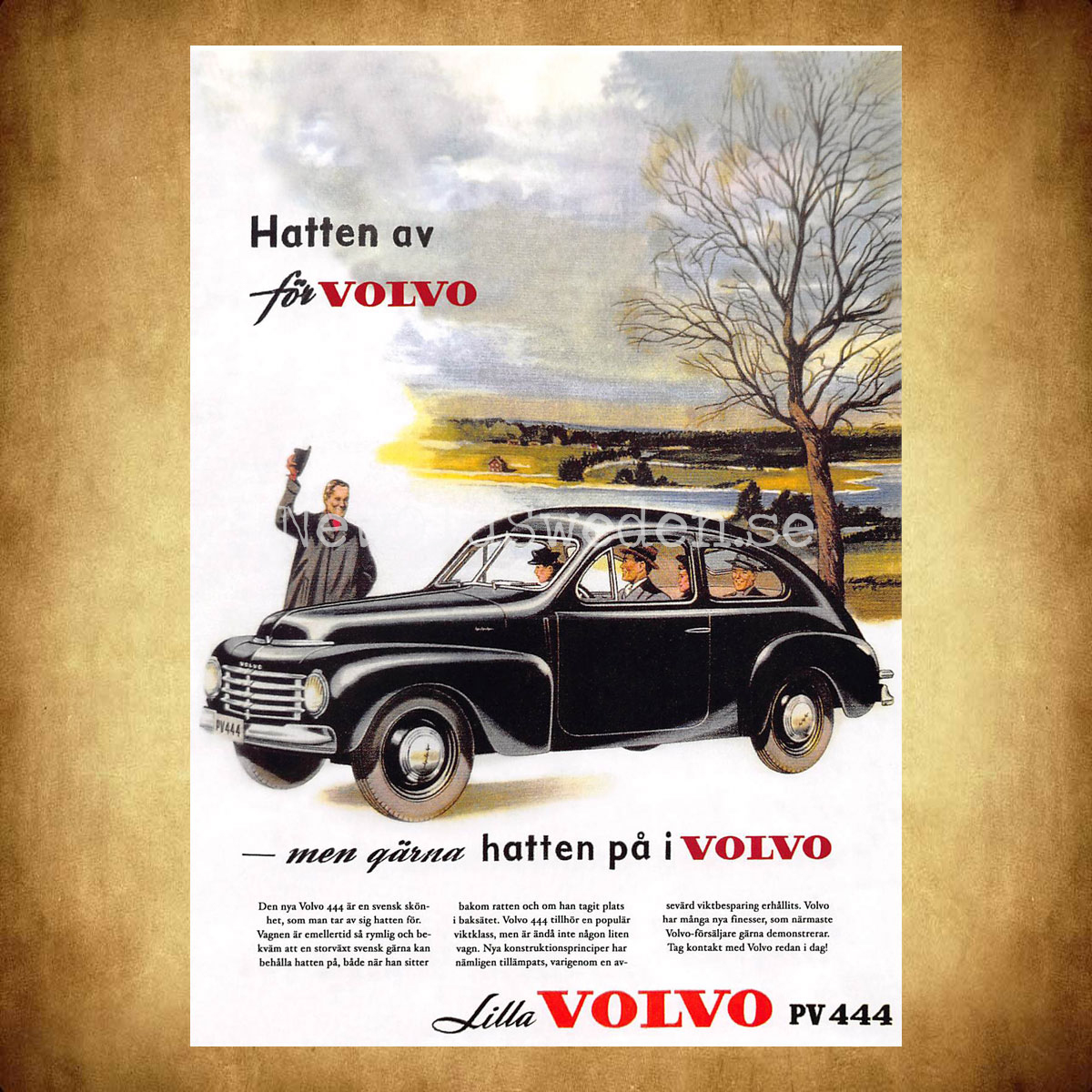 Volvo PV 444 - Vykort A5 - 2