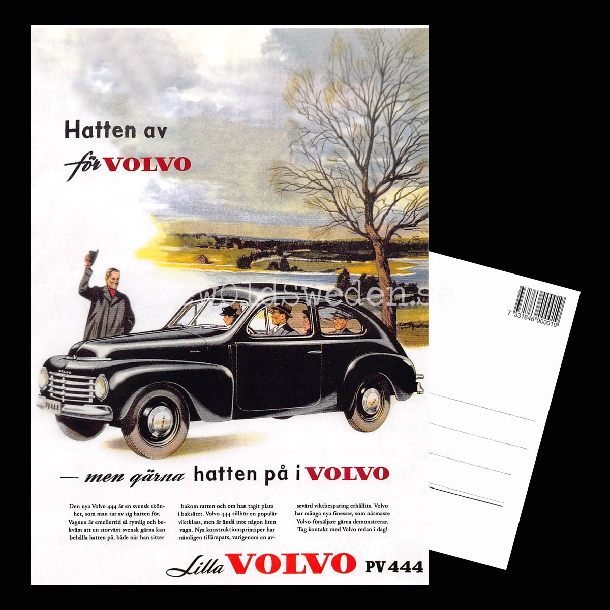Volvo PV 444 - Vykort A5 - 3