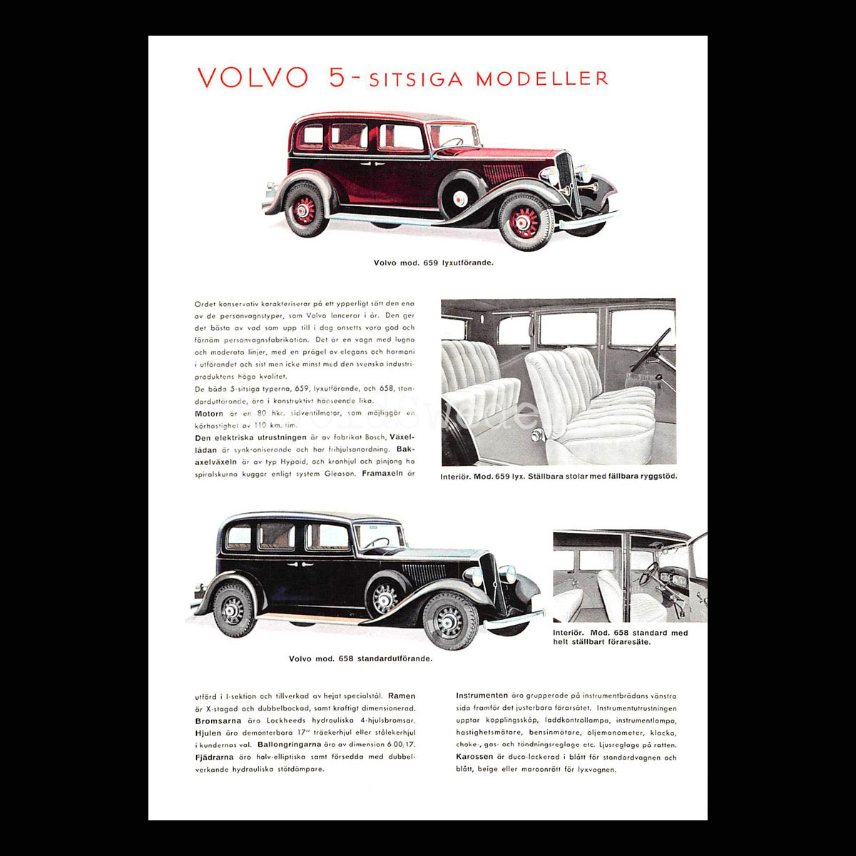 Volvo 5-SITSIGA MODELLER - Vykort A5