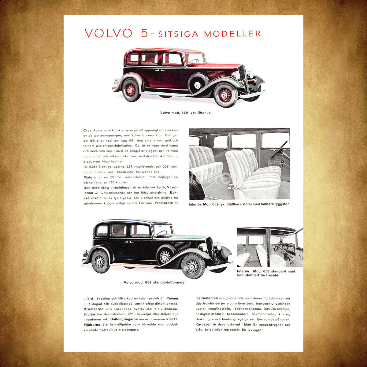 Volvo 5-SITSIGA MODELLER - Vykort A5 - 2