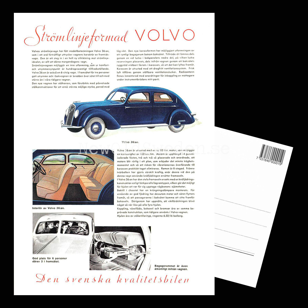 Volvo 36:an - Vykort A5 - 3