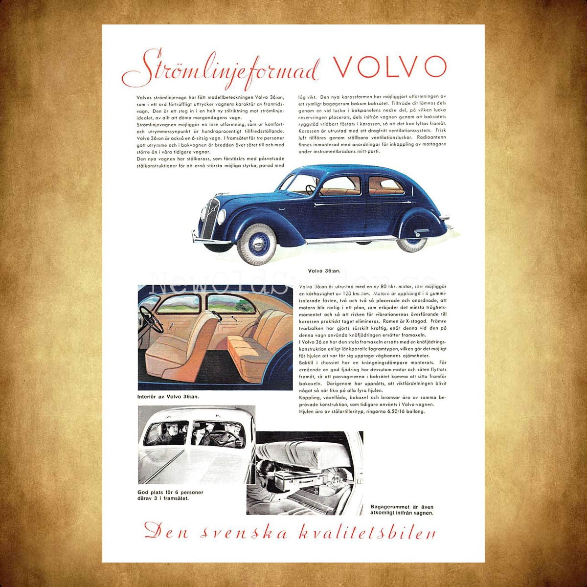 Volvo 36:an - Vykort A5 - 2