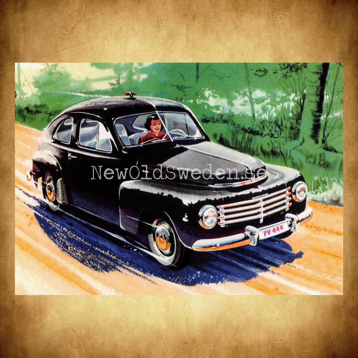 Volvo PV 444 C B4B - 1951/52 - Vykort A5 - 2