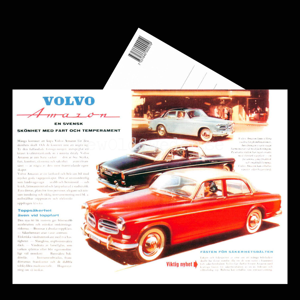 Volvo Amazon 120 B16 - 1957 - Vykort A5 - 3