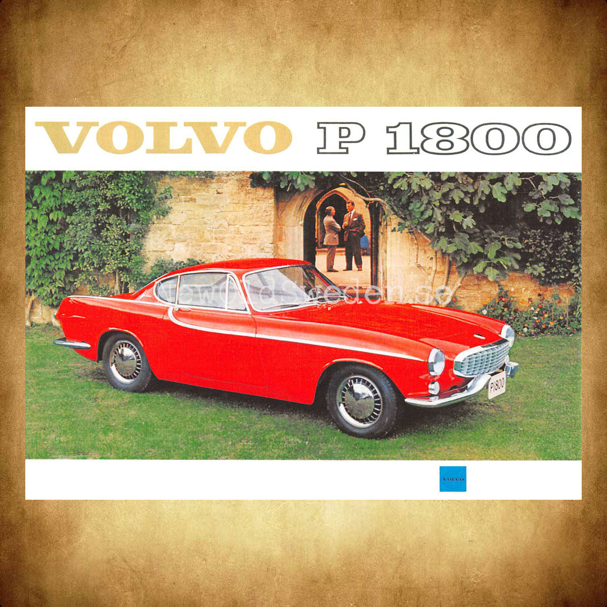 Volvo P1800 B18 - 1961/63 - Vykort A5 - 2