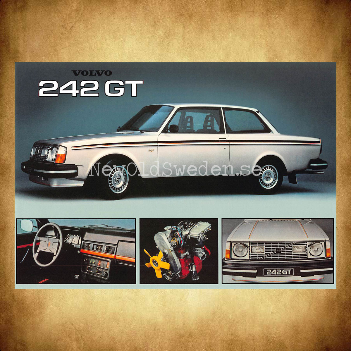 Volvo 242 GT - Vykort A5 - 2