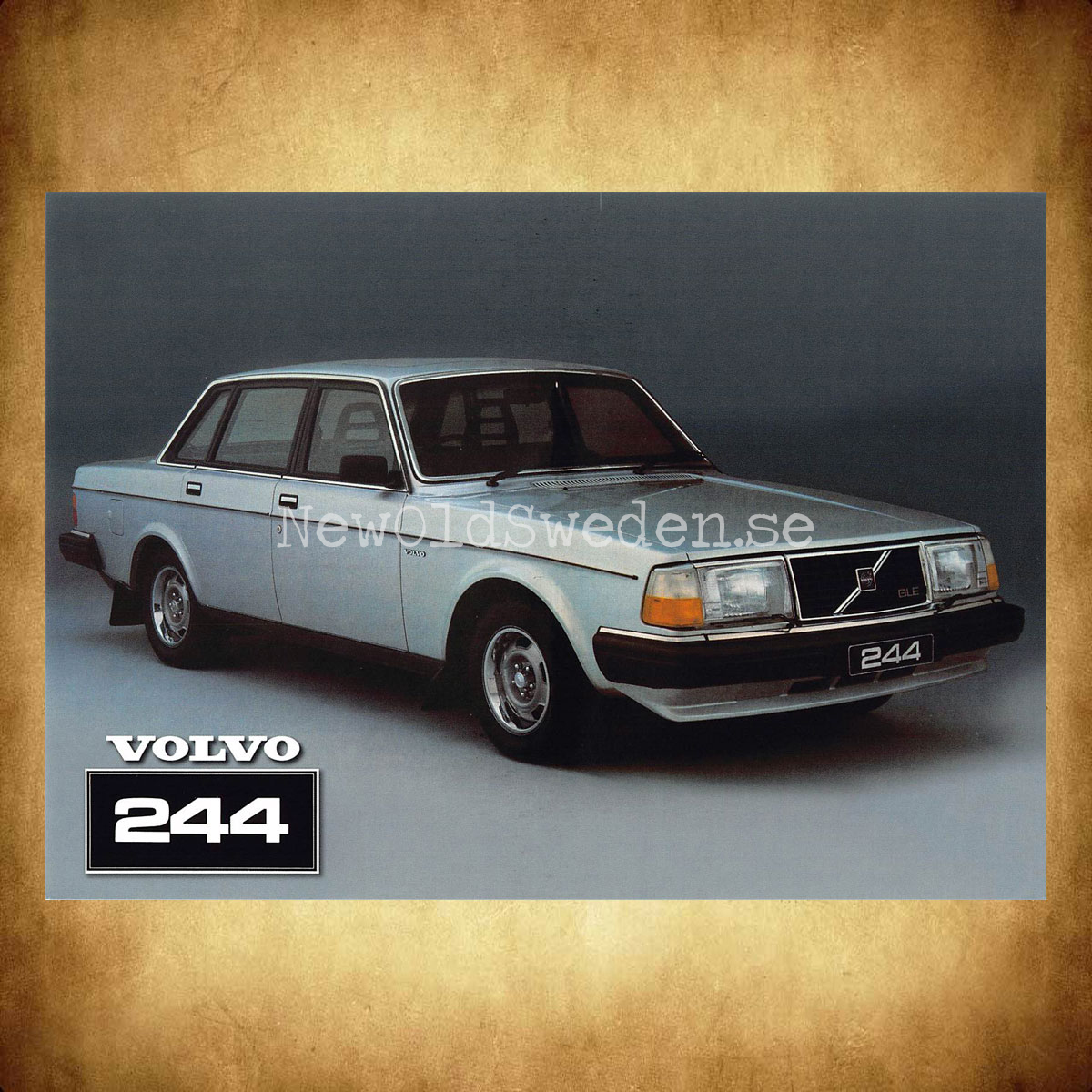 Volvo 244 - Vykort A5 - 2