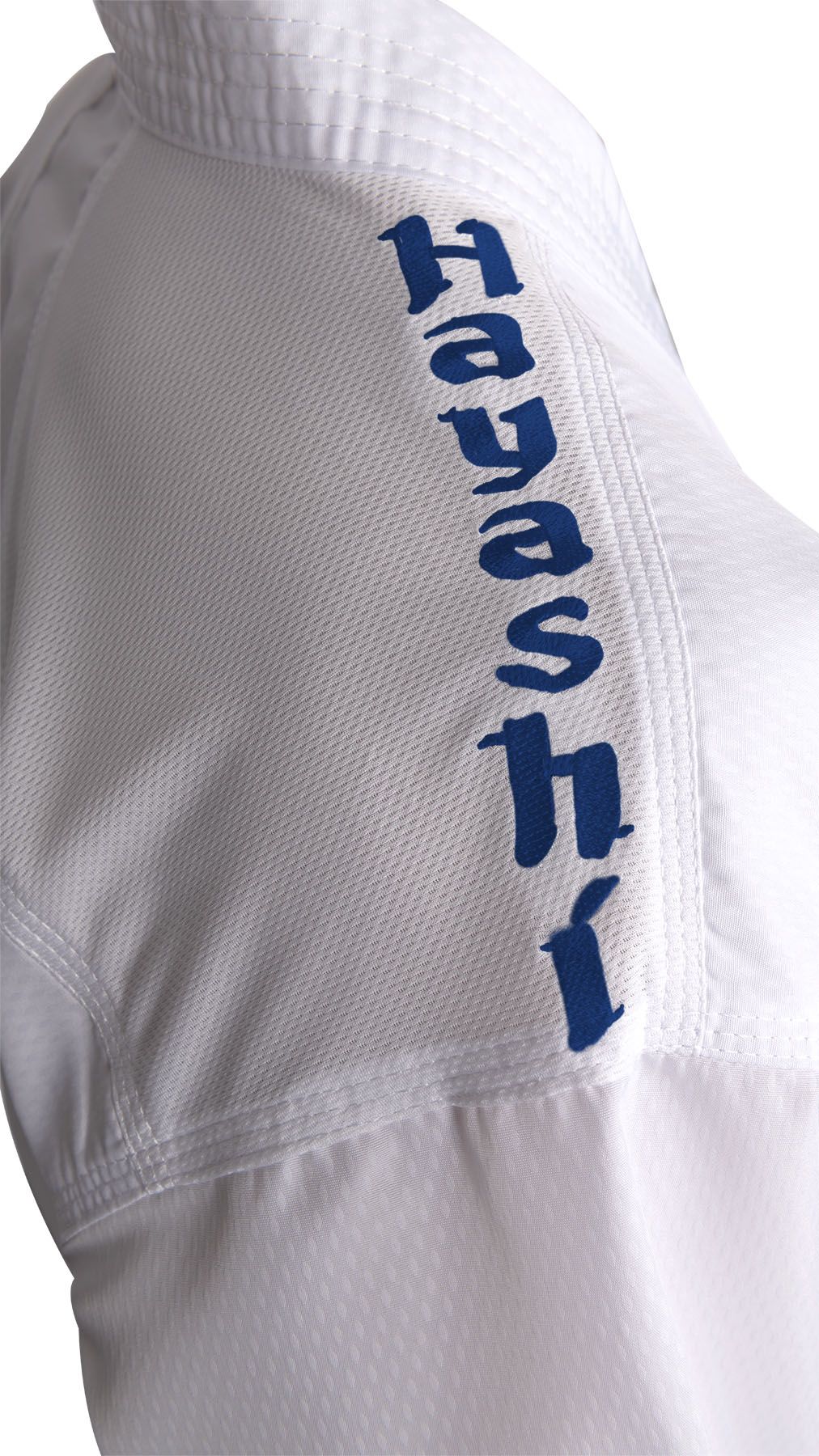 WKF Karategi Hayashi  Premium Kumite III med blå axel brodyrbrodyr - 3