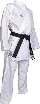 WKF Karategi Hayashi  Premium Kumite III med röd axel brodyrbrodyr