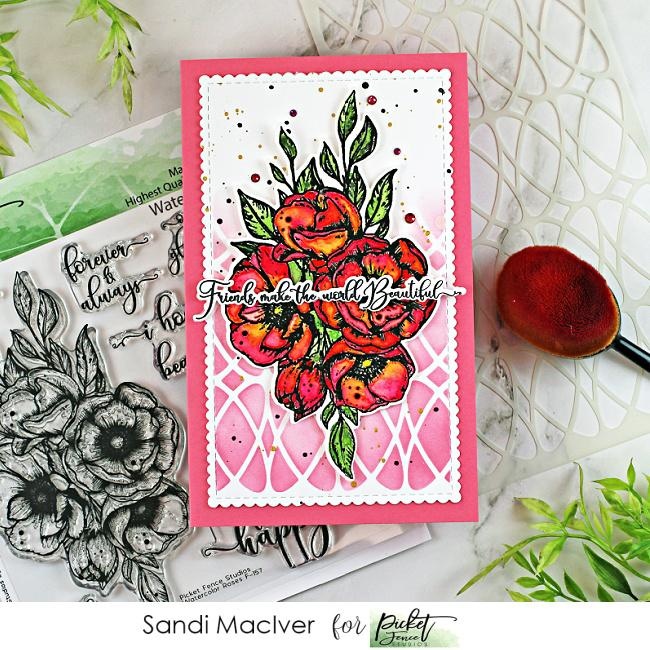 PICKET FENCE STUDIOS -  Slim Line Movement 4x10 Inch Stencils  - 3