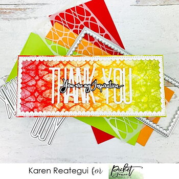PICKET FENCE STUDIOS -  Slim Line Movement 4x10 Inch Stencils 