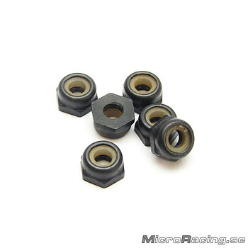 DEAL* HB RACING - M3 Stålmutter, Svart, 6st