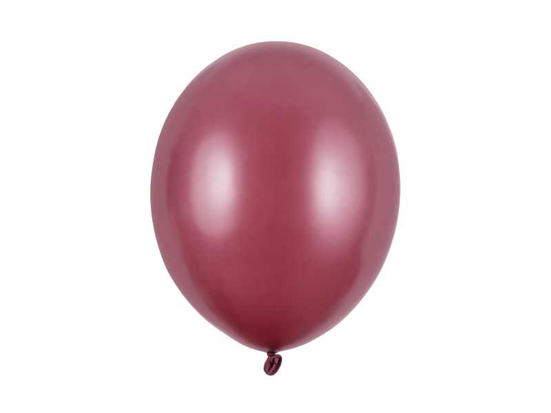Ballonger metallic | 30 cm | 10-pack | Vinröd