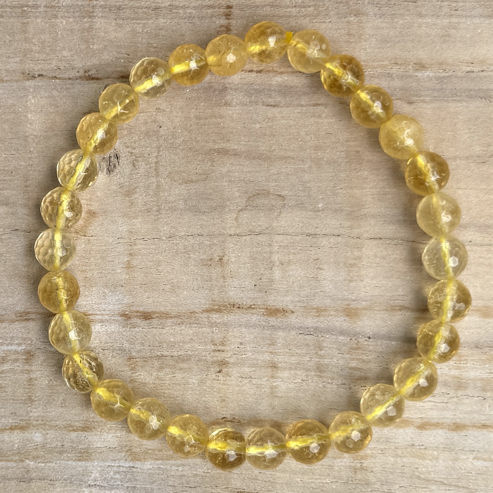 Armband 6mm Citrin - Facett