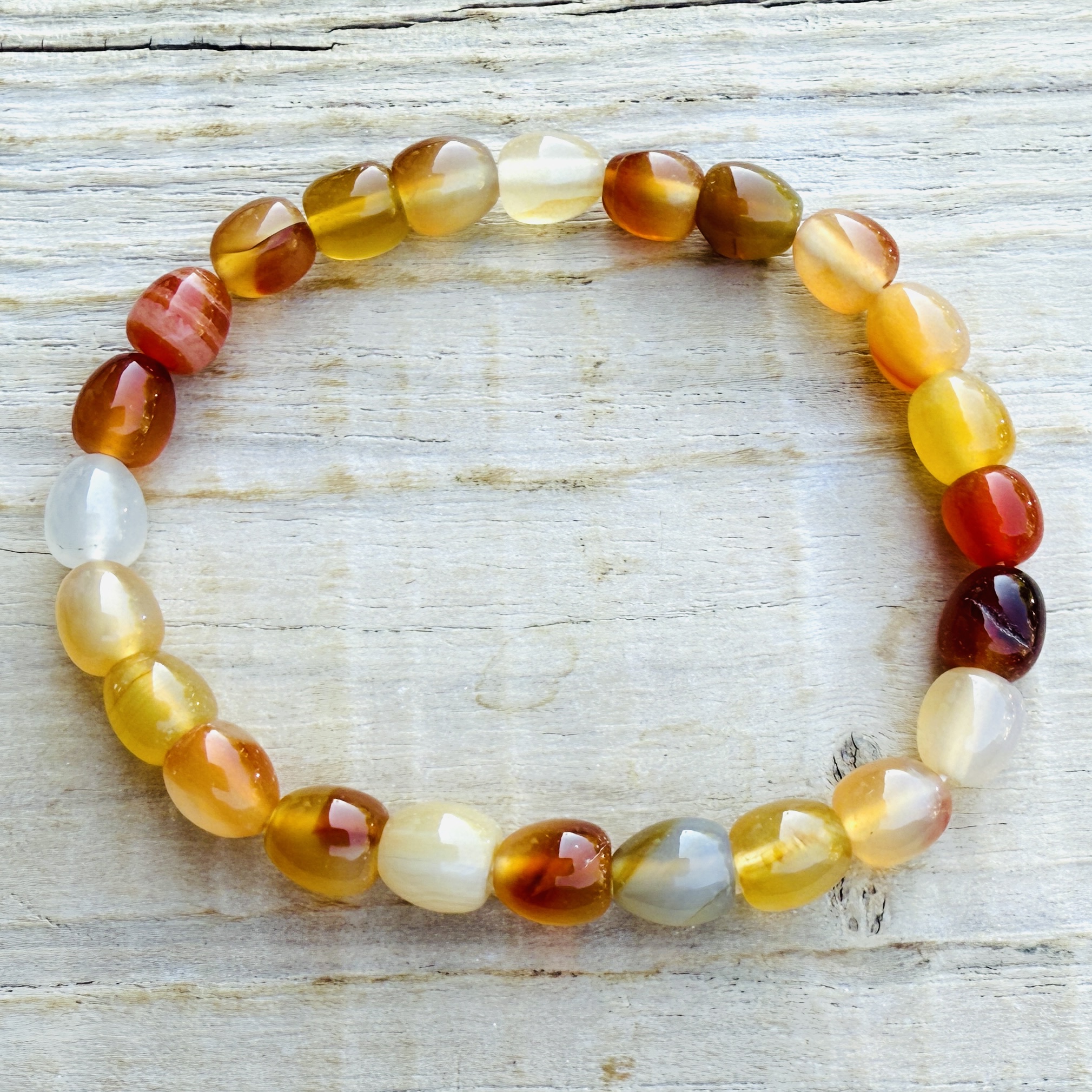 Armband 7mm Karneol 