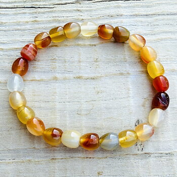 Armband 7mm Karneol 
