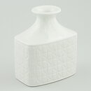 Gunnar Nylund (Domino 1960s) White Vase with Geometric Relief 13 cm