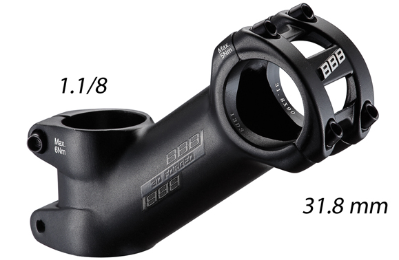 BBB Styrstam HighRise svart 31,8 x 110mm