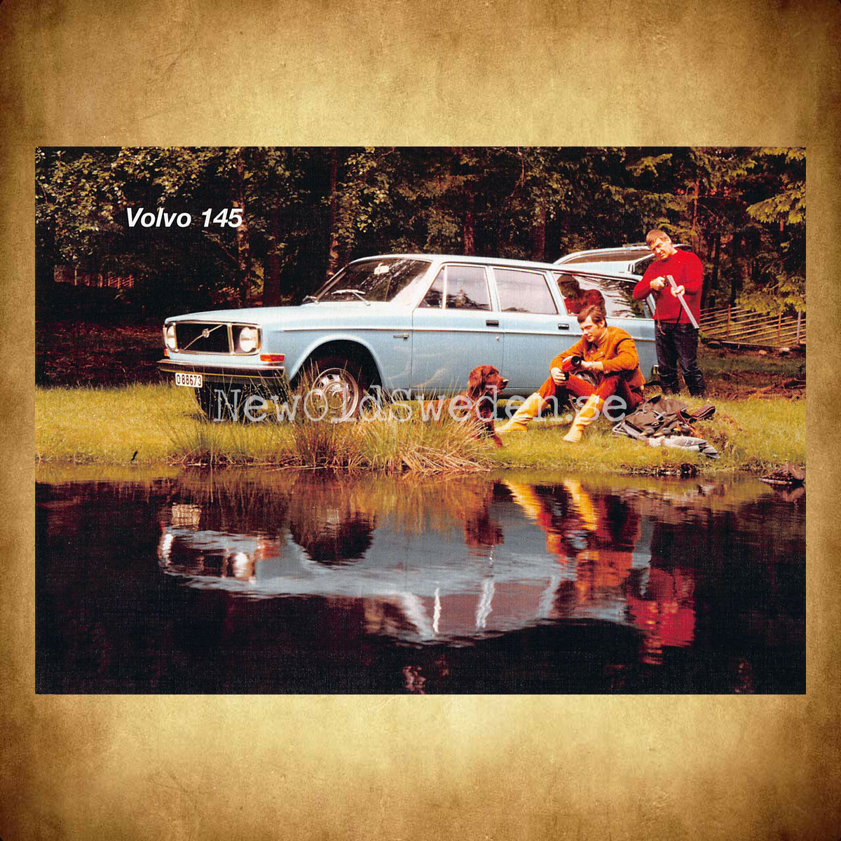 Volvo 145 B20A - 1972 - Vykort A5 - 2