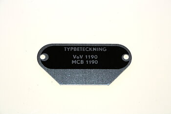 Typskylt VoV 1190 NOS