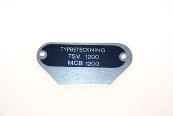 Typskylt TSV 1200 NOS