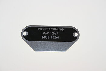 Typskylt VoV 1264 NOS