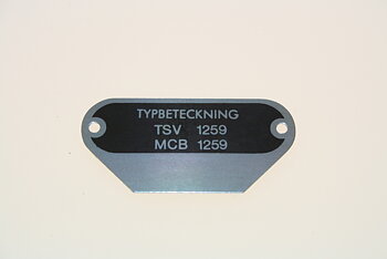 Typskylt TSV 1259 NOS