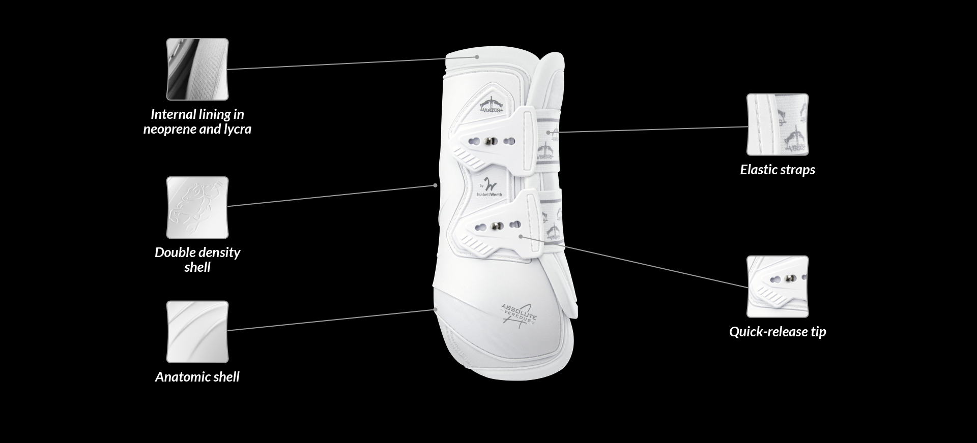 Veredus Absolute front elastic vitt - 2