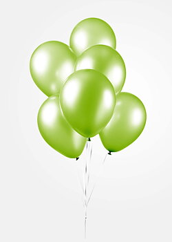 Ballonger  Pärlemor lime grön