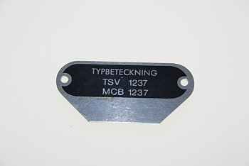 Typskylt TSV 1237 NOS