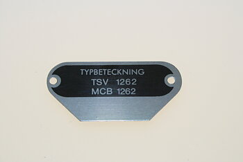 Typskylt TSV 1262 NOS