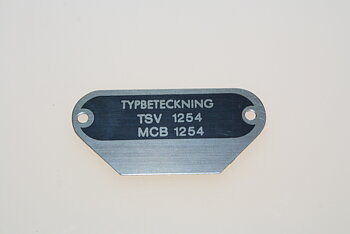 Typskylt TSV 1254 NOS
