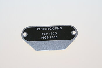 Typskylt VoV 1206 NOS