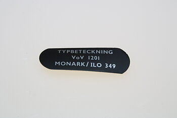 Typskylt VoV 1201 NOS