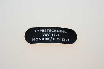 Typskylt VoV 1221 NOS
